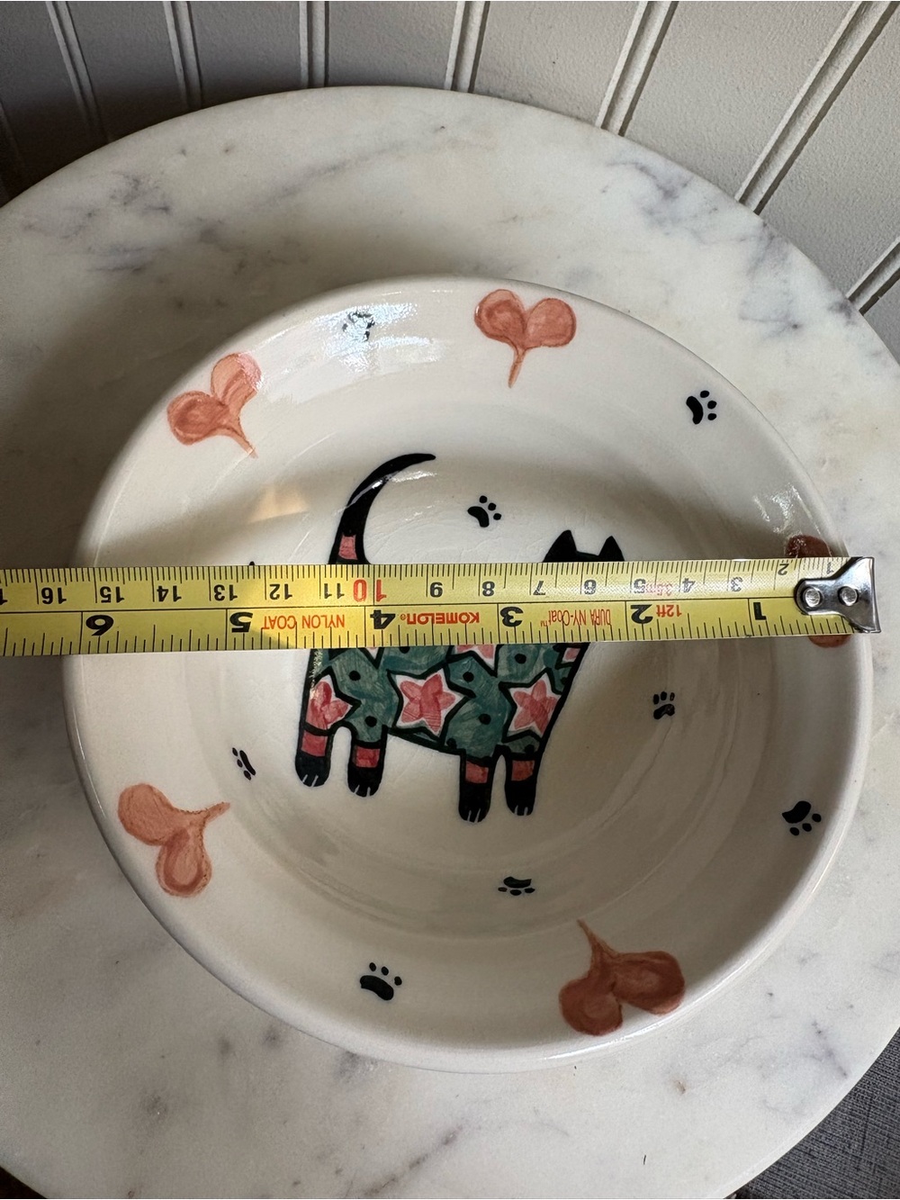 Vintage Margie Weinstein Whimsical Black Cat Ceramic Bowl Studio Pottery Artist - Picture 8 of 9